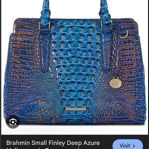 Brahmin Small Finley Deep Azure Bag
